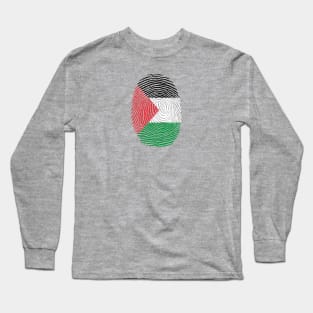 Fingerprint of Palestine Long Sleeve T-Shirt